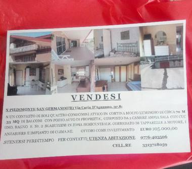 Attico in vendita a Piedimonte San Germano (Frosinone)