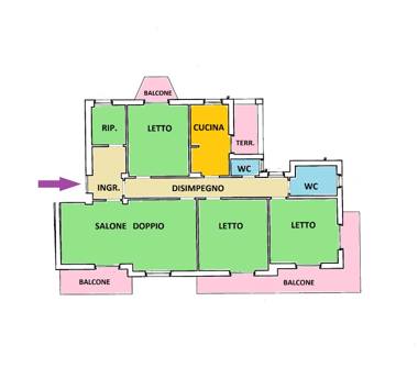 Appartamento in vendita a Palermo, Zona Noce, Via Nazario Sauro 26