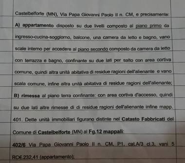 Appartamento in vendita a Castelbelforte (Mantova)