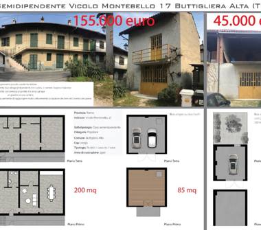 Casa indipendente in vendita a Buttigliera Alta (Torino), Vicolo Montebello 17