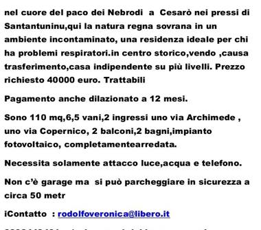 Altro in vendita a Cesarò (Messina), Via Niccolò Copernico 10