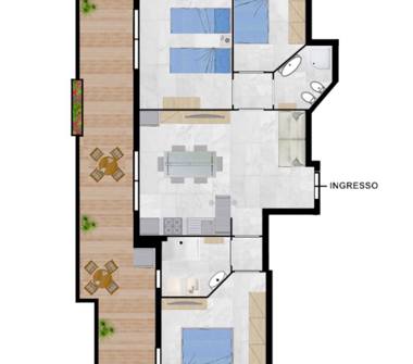 Affitto Appartamento Vacanze a Riccione (Rimini), Viale G. Leopardi 22