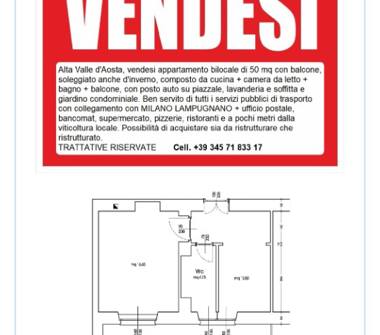 Bilocale in vendita a Arvier (Aosta)