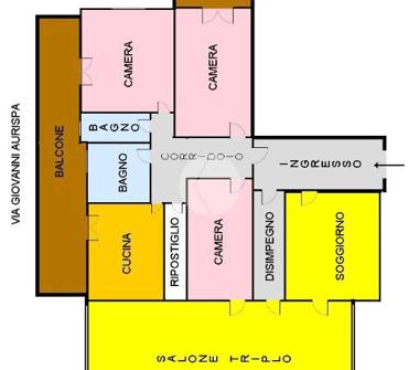 Appartamento in vendita a Palermo, Zona Malaspina
