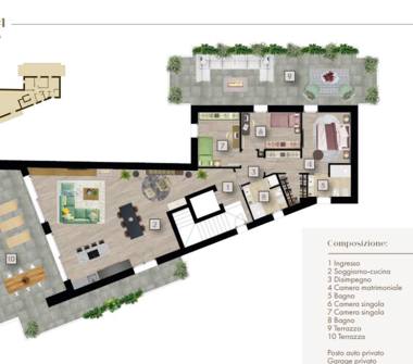 Attico in vendita a Treviso, Zona Selvana, via zanella 22