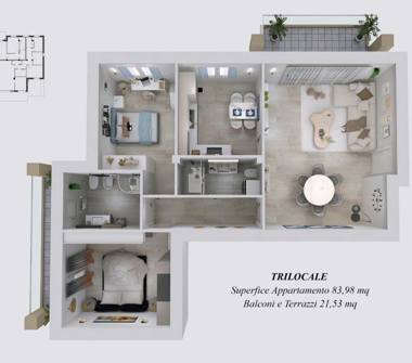 Trilocale in vendita a Canegrate (Milano), Via Magenta