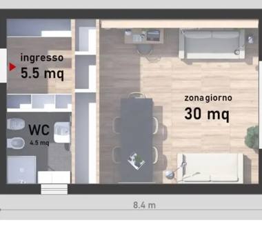 Bilocale in affitto a Torino, Zona Madonna Campagna, Corso Potenza 44